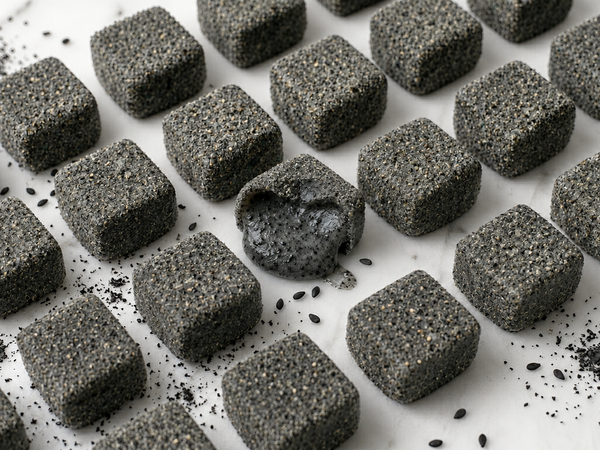 Black Sesame Chumi: Chewy Protein & Fiber Snack