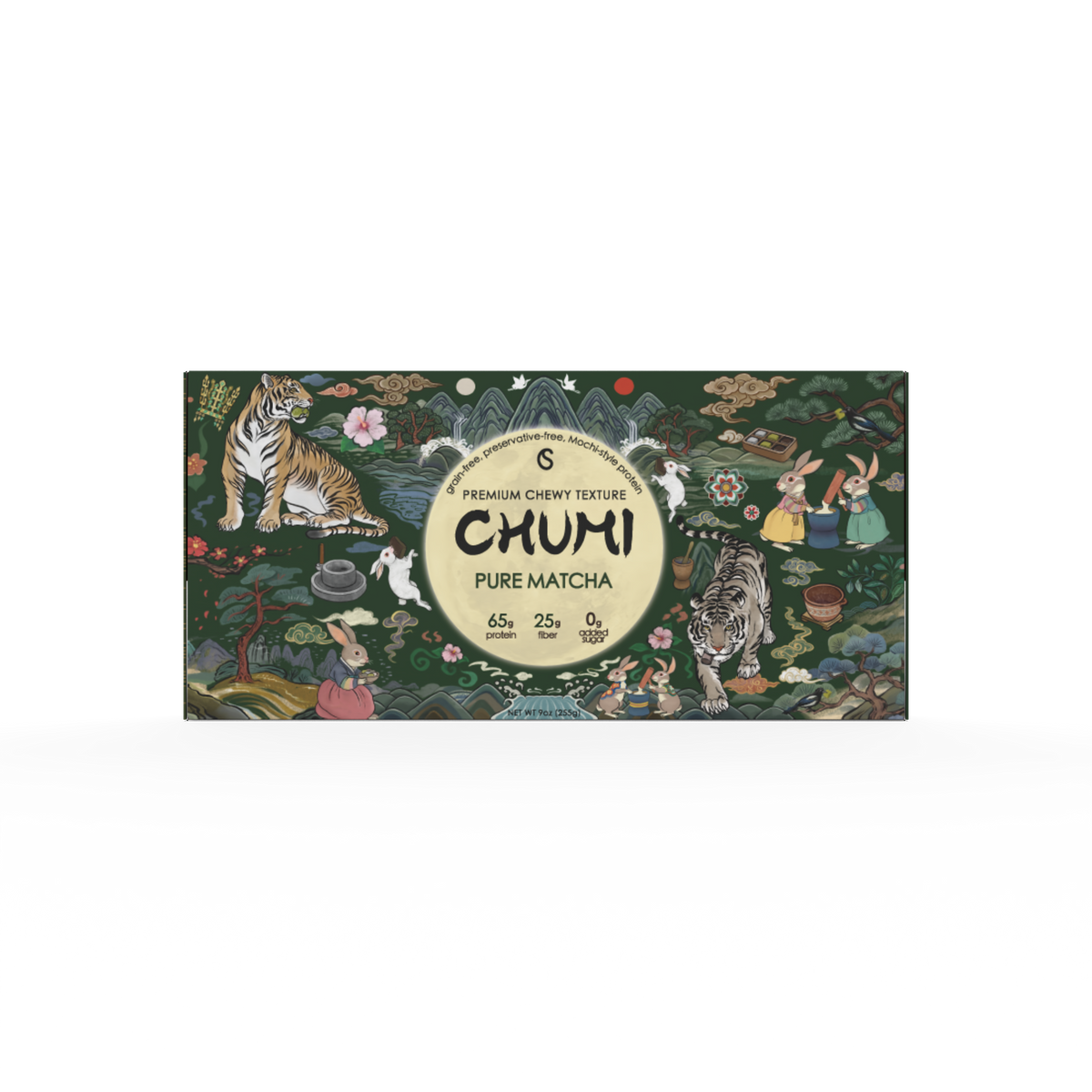 Pure Matcha Chumi box, 15 pieces, Korean folk-art packaging
